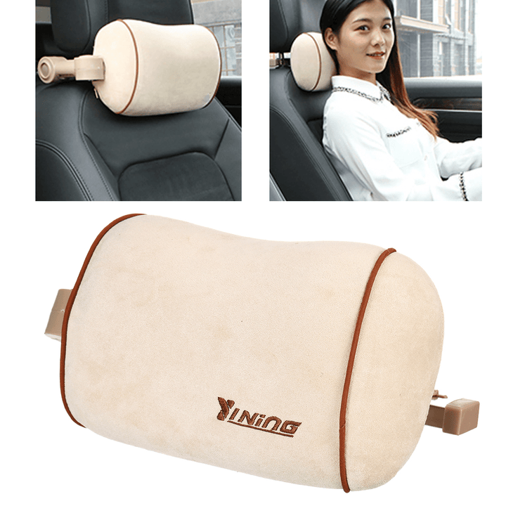 Multi-Functional Foldable Car Headrest Seat Pillow W/ Phone Rack Travel Fitness Relaxing Sleep U-Shaped Neck Pillow - MRSLM