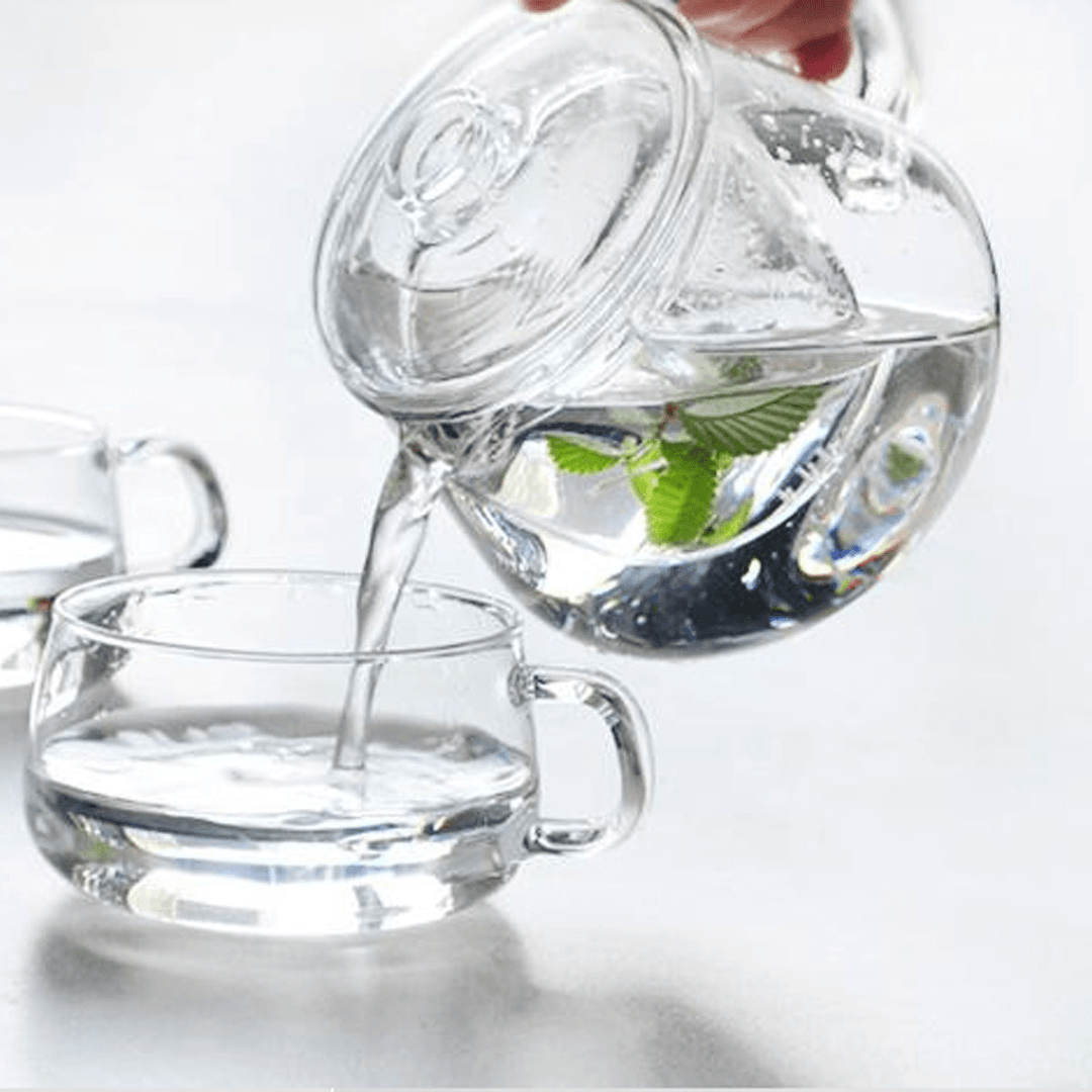 500ML Heat-Resistant Glass Filter Three-Piece Vertical Flower Teapot - MRSLM