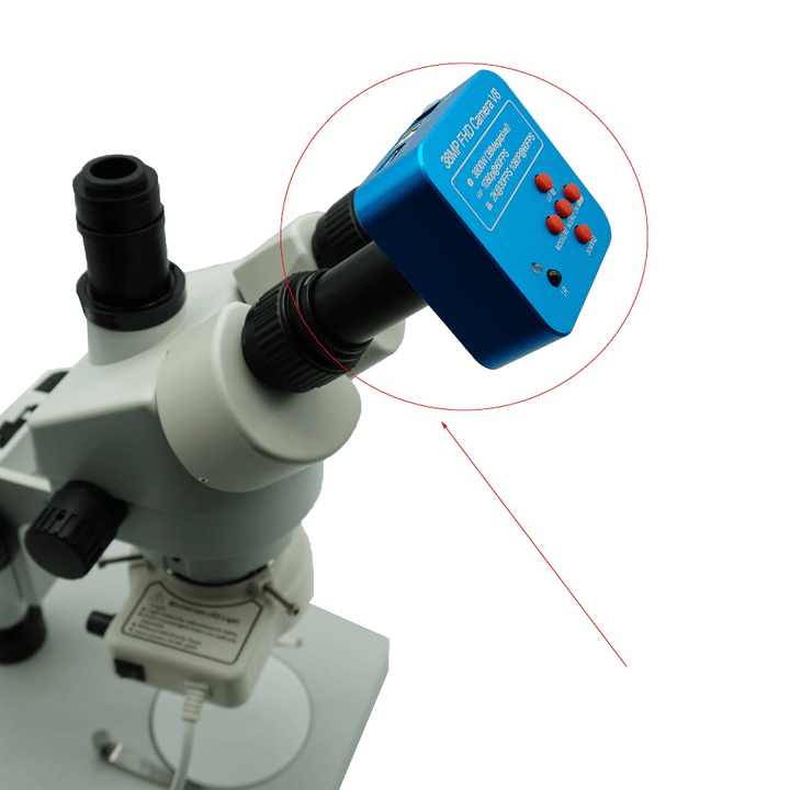 38MP Industrial Microscope Camera with 0.5X Eyepiece 23.2Mm to 30Mm 30.5Mm Adapter for Phone CPU PCB Repair - MRSLM