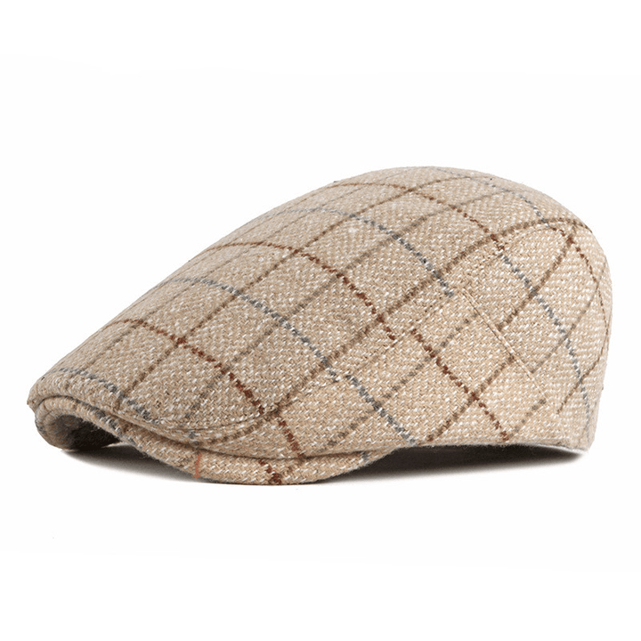 Men British Retro Duck Tide Check Hat - MRSLM