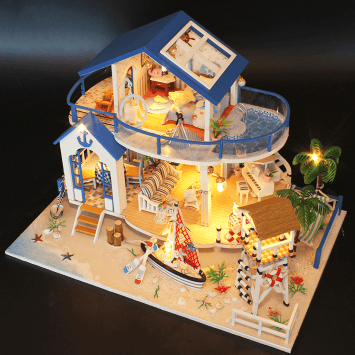 Hoomeda Legend of the Blue Sea DIY Doll House Miniature Model with Light Music Collection G - MRSLM