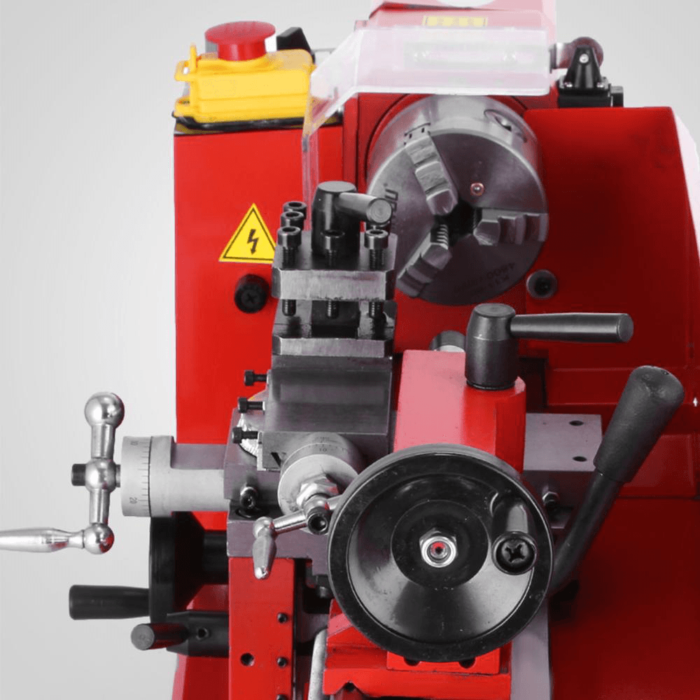 550W Mini High-Precision DIY Shop Benchtop Metal Lathe Woodworking Lathe Milling Machine Variable Speed 3 Jaw - MRSLM