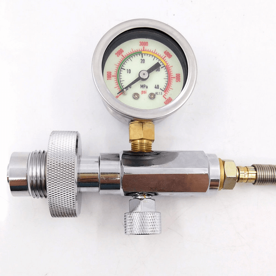 Paintball PCP Din Fill Station Charging Kit 300 Bar/ 4500 Psi Air Refill Pressure Gauge - MRSLM