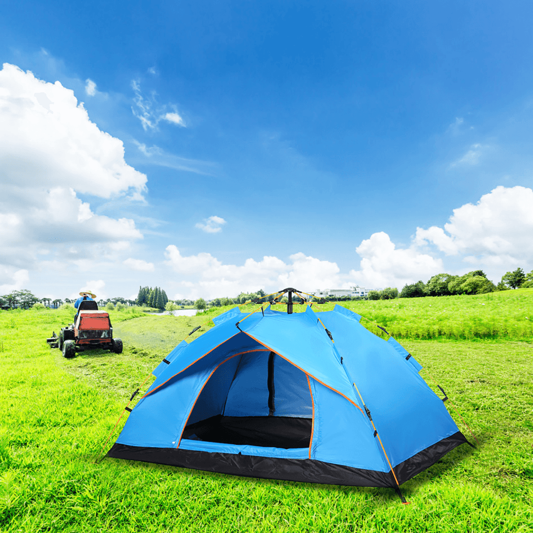 3-4 People Fully Automatic Camping Tent Water Resistant Folding Outdoors Hiking Travel - MRSLM