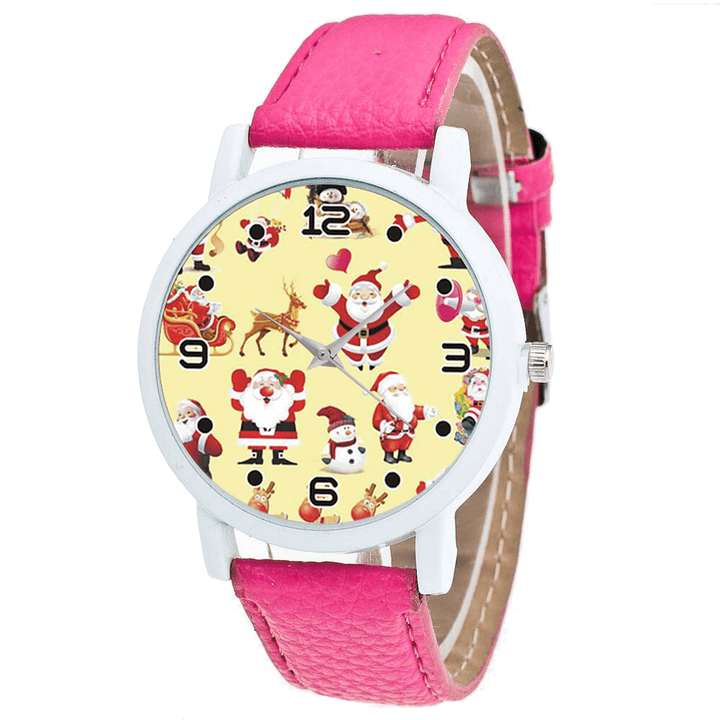 Cartoon Santa Claus Pattern Cute Kid Watch Fashion Children Quartz Watch - MRSLM