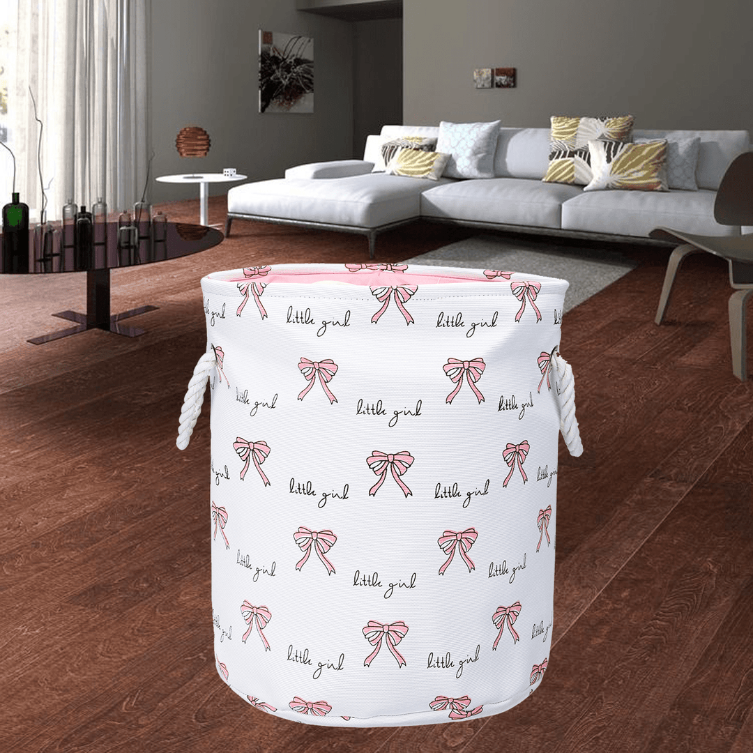 Foldable Kids Toy Clothes Storage Bag Printed Laundry Hamper Clothes Washing Baskets Laundry Basket - MRSLM