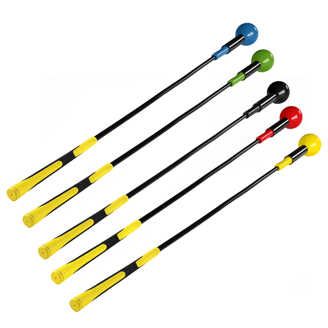 48" Golf Swing Trainer Aid Stick Glass Fiber Power Strength Tempo Sport Practice Flex Top Warm-Up Stick - MRSLM