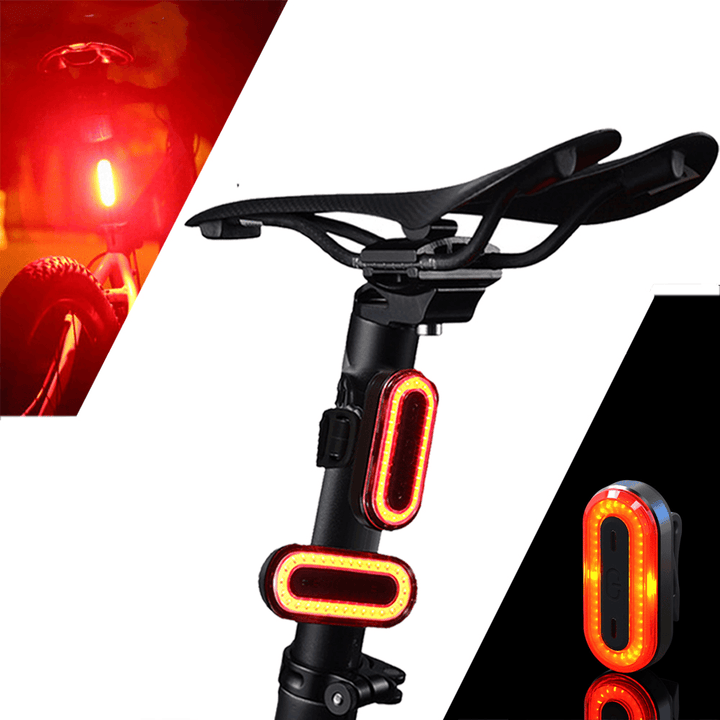 XANES STL03 100LM IPX8 Memory Mode Bicycle Taillight 6 Modes Warning LED USB Charging 360° Rotation Bike Light - MRSLM