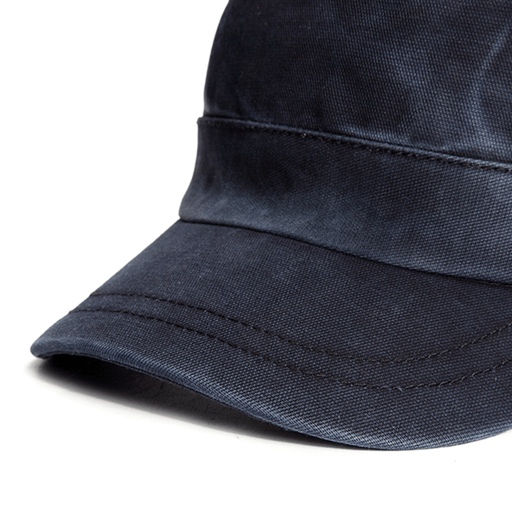 Men Casual Cotton Hat Outdooors Sports Flat Top Cap Military Breathable Sunshade Hat - MRSLM