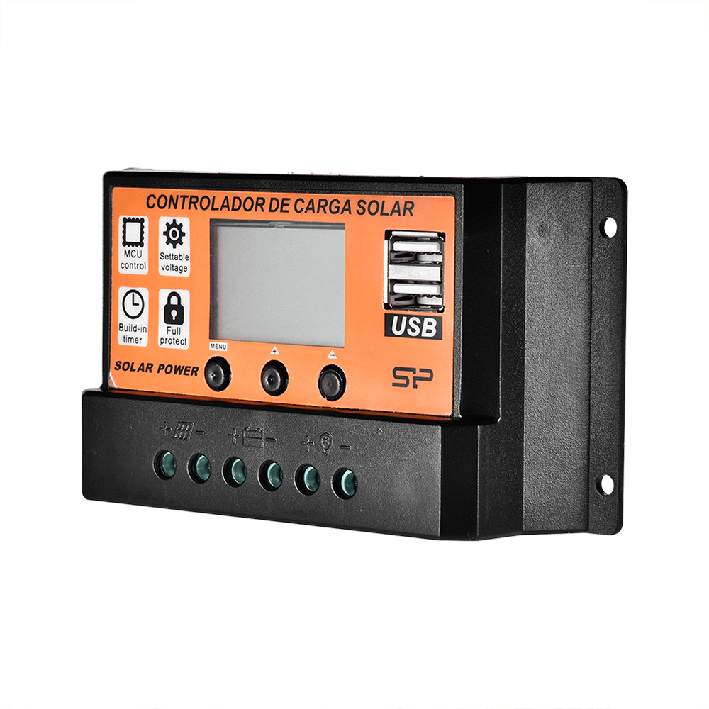 12V/24V MPPT Solar Charger Controller Solar Panel Battery Regulator Controlador with Dual USB LCD Display - MRSLM