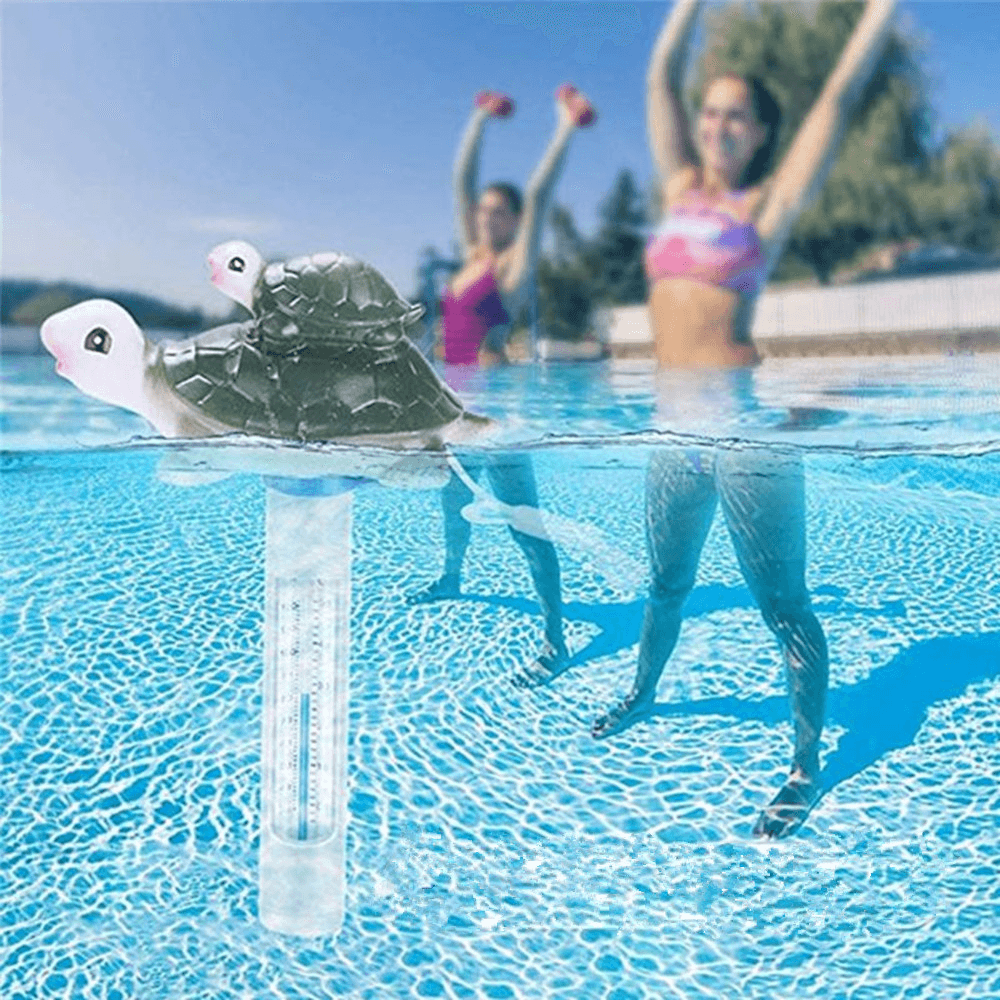 Cute Turtle Shape Floating Swimming Pool Thermometer for SPA Float Temperature PXPF - MRSLM