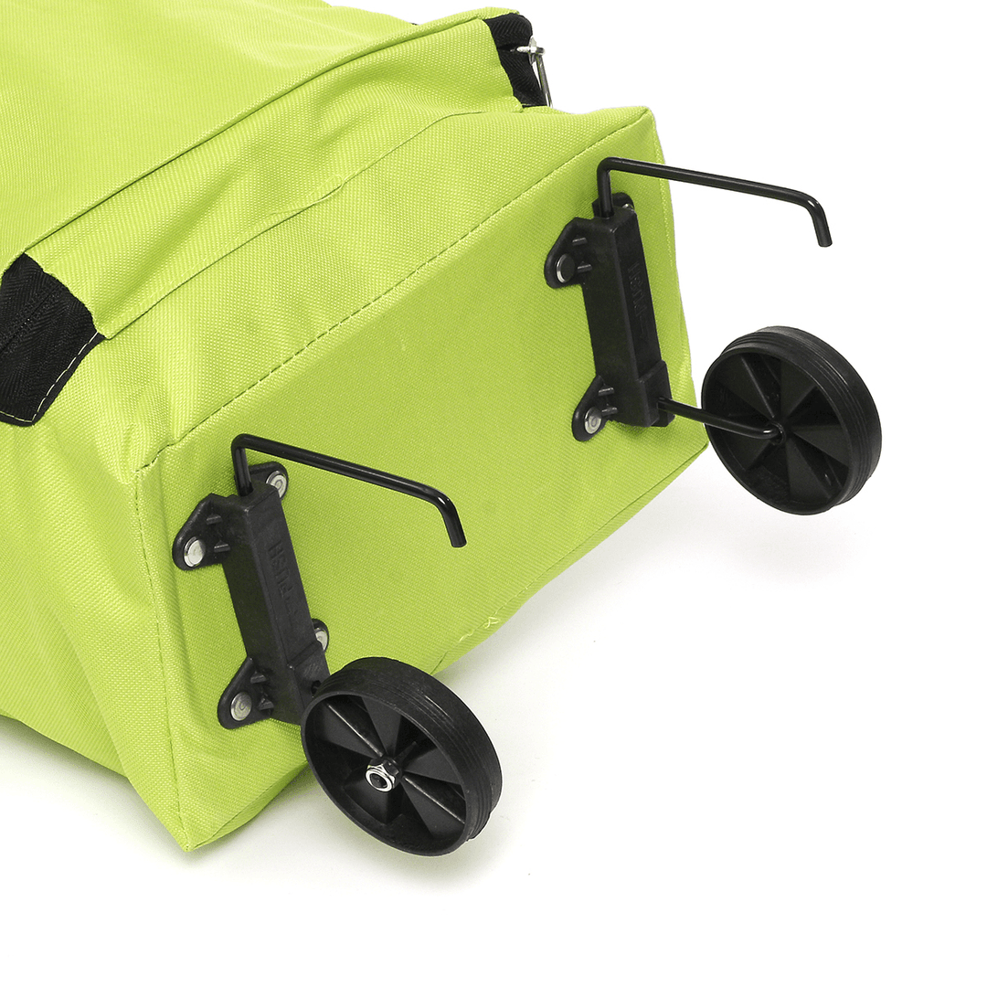 30L Portable Folding Shopping Trolley Cart Storage Bag Luggage Wheels Basket Outdoor Travel - MRSLM