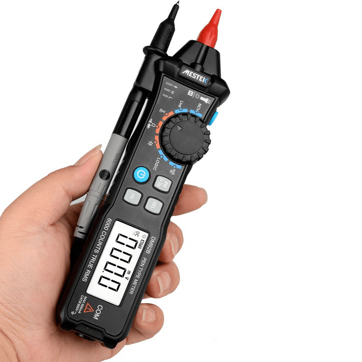 MESTEK DM92B Digital Multimeter 6000 Counts Pocket Pen Style Auto Range Multimeter NCV Detection DC/AC Voltage Multimeter - MRSLM