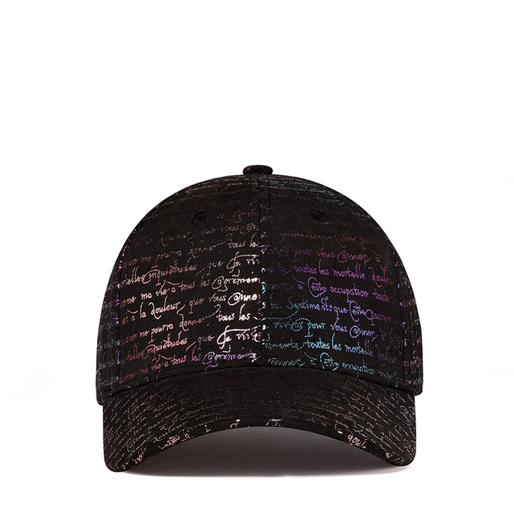 Ladies Korean Fashion Color-Changing Letter Cap with Curved Eaves - MRSLM