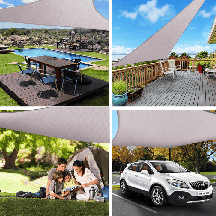 Folding Sun Shade UV Blocking Patio Canopy Cover Waterproof Swimming Pool Canopy Outdoor Garden Camping - MRSLM