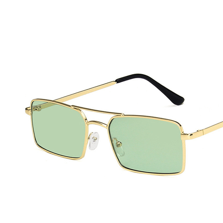 Double Beam Square Metal Sunglasses - MRSLM