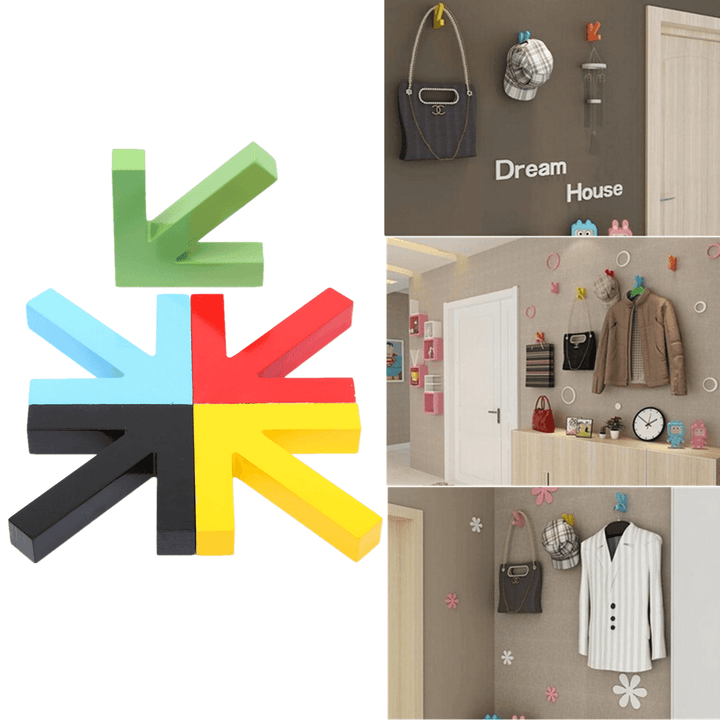 Arrow Shape Hook Clothes Rack Wall Mounted Hanger Home Decor - MRSLM