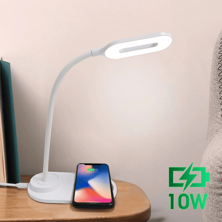 Quick Wireless Charging LED Table Desk Lamp Portable Eye Protect 360 Degree Flexible Touch Control Night Light - MRSLM