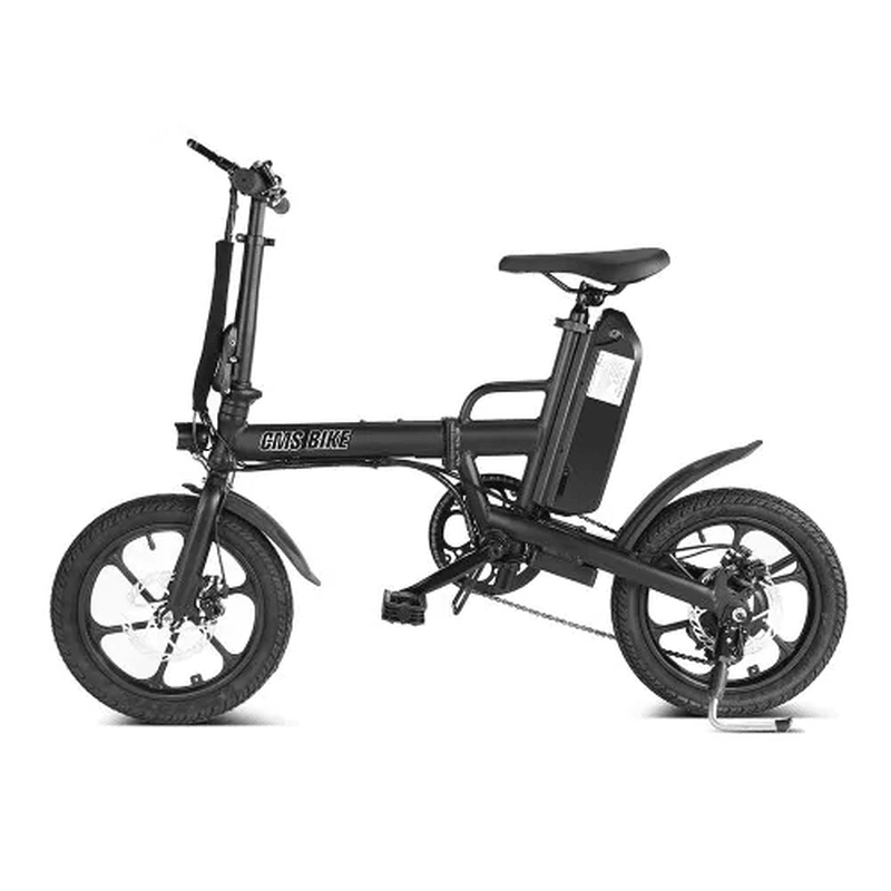 CMSBIKE F16PLUS 250W 13Ah Black 16 Inches Folding Electric Bike 25Km/H 80Km Mileage Intelligent Variable Speed System - MRSLM