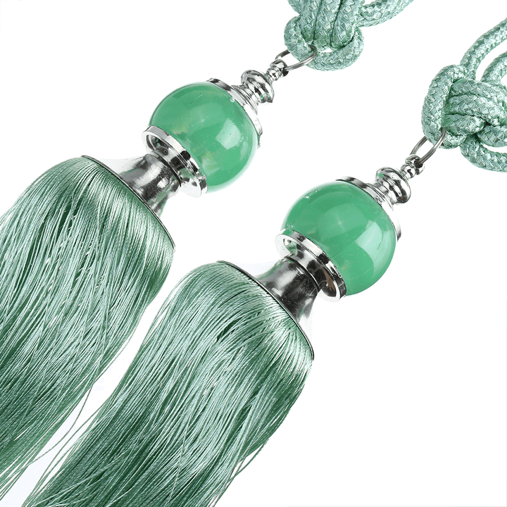 Tassel Curtain Tiebacks Fringe Curtain Tie Backs Room Decor Light Polyester Bead - MRSLM