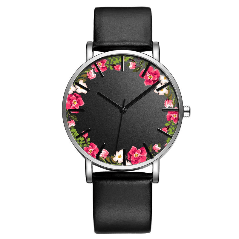 BAOSAILI B-9014 Unisex Wrist Watch Flower Picture Dial Display Quartz Watch - MRSLM