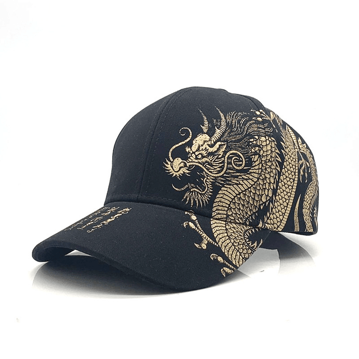 Baseball Cap Chinese Style Fashion Dragon Couple Sun Hat Outdoor - MRSLM