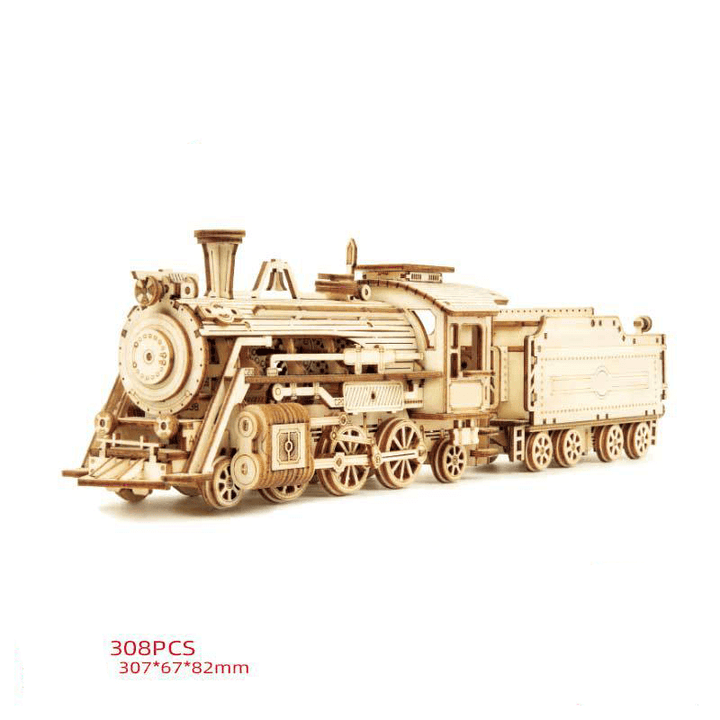 Steam Train 3D Three-Dimensional Puzzle Mechanical Intelligence Toy - MRSLM