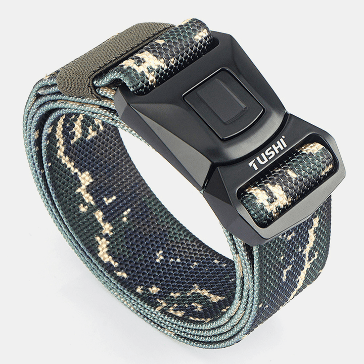 Men Nylon Quick Release Insert-Buckle 125Cm Breathable Quick-Drying Outdoor Safety Belt Training Tactics Belt - MRSLM