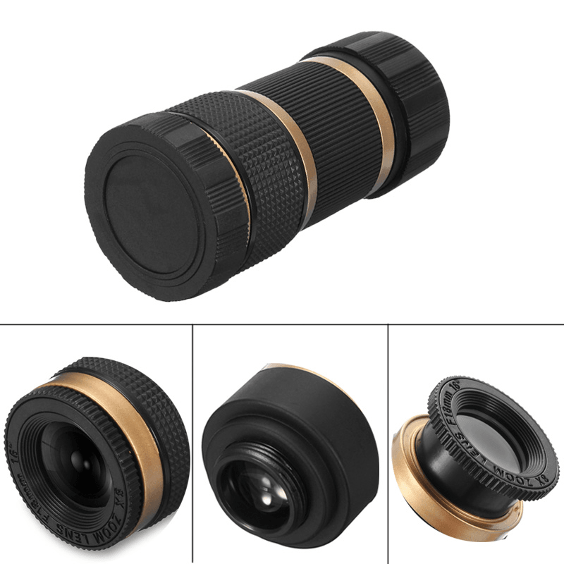 Practical 8X Optical Telescope Mobile Telephoto Lens with Clip for Smartphone Photographers - MRSLM