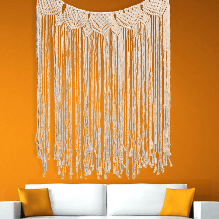 Large Macrame Wall Hanging Door Window Curtain Wedding Backdrop Tapestry Gift - MRSLM