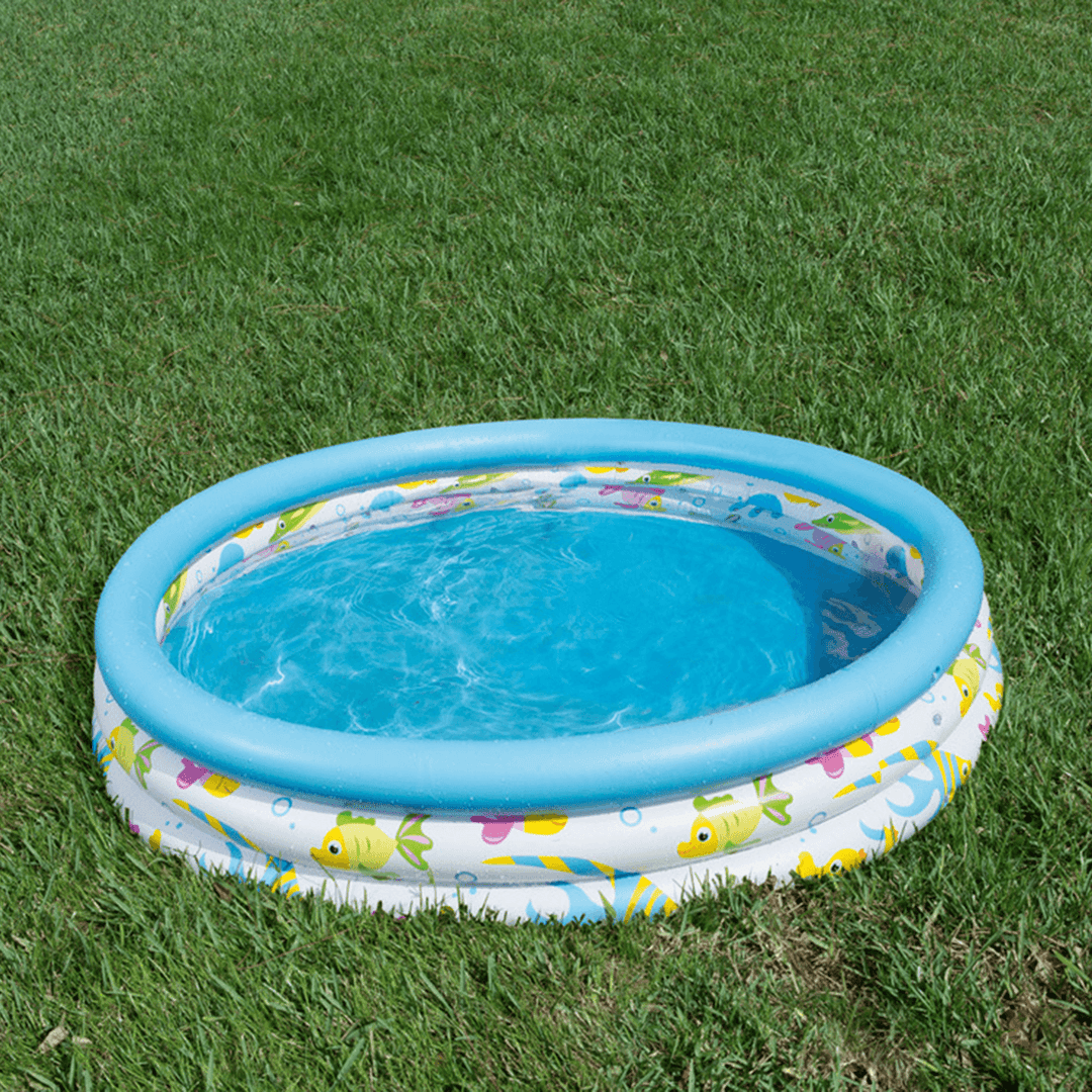 122X25Cm Children Summer Outdoor Bathing Tub Baby Toddler Paddling Inflatable round Swimming Pool Kids - MRSLM