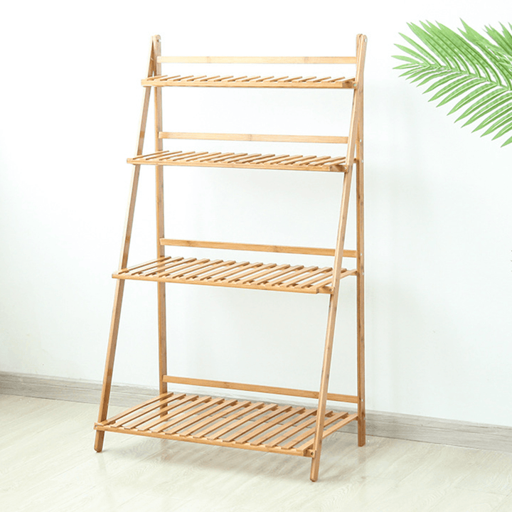 Plant Shelves Flower Stand Floor Living Room Multi-Layer Rackbalcony Folding Green Hanging Orchid Pot Plant Stand - MRSLM