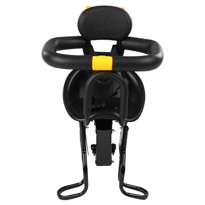 BIKIGHT Baby Bicycle Seat Front Mounted Child Bike Seat Safety Baby Carrier Saddle with Foot Pedals Support Back Rest for MTB Road Bike - MRSLM