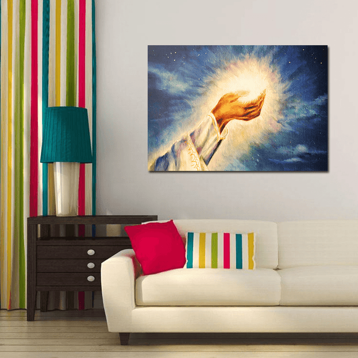 Miico Hand Painted Oil Paintings Light of Christ Wall Art Home Decoration Paintings - MRSLM