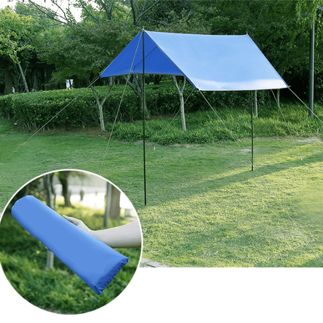 300X300Cm Outdoor Camping Tent Sunshade Rain Sun UV Beach Canopy Awning Shelter Beach Picnic Mat Ground Pad Tent Sunshade - MRSLM