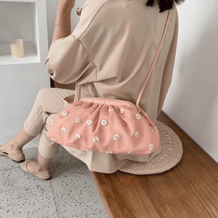 Women Fashion Daisy Lace Pouch Crossbody Bag Shoulder Bag - MRSLM