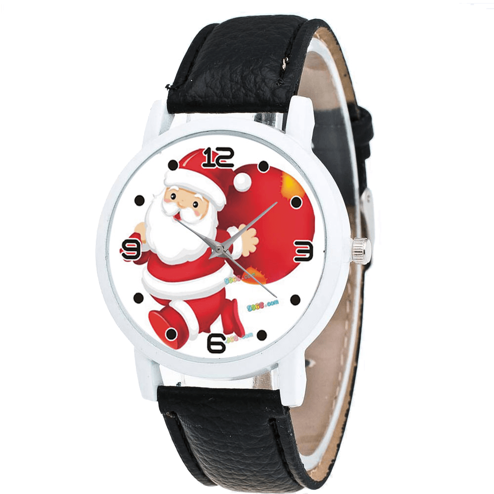 Cartoon Santa Claus and Gift Pattern Cute Kid Watch Fashion Children Quartz Watch - MRSLM