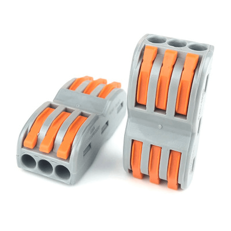 10Pcs 3Pin Wire Docking Connector Termainal Block Universal Quick Terminal Block SPL-3 Electric Cable Wire Connector Terminal 0.08-4.0Mm² - MRSLM