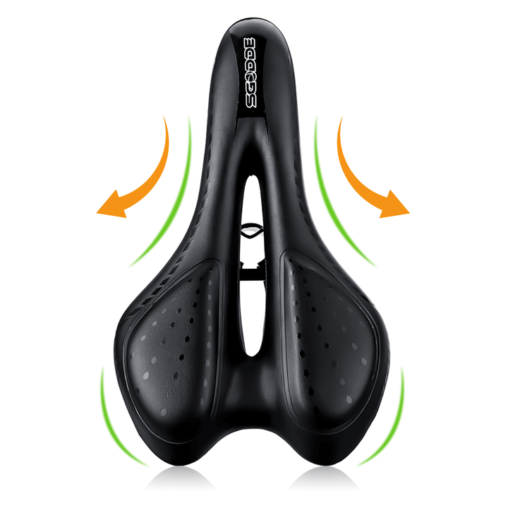 SGODDE Comfortable Bike Seat-Gel Waterproof Bicycle Saddle with Central Relief Zone and Ergonomics Design for Mountain Bikes - MRSLM