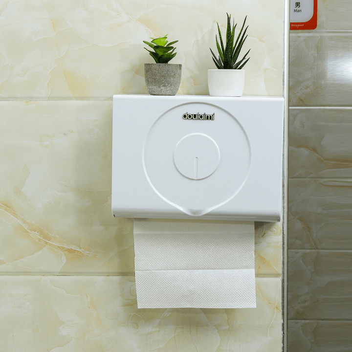 Toilet Hand Paper Towel Dispenser Wall Mounted Tissue Box Holder Bathroom Kit - MRSLM