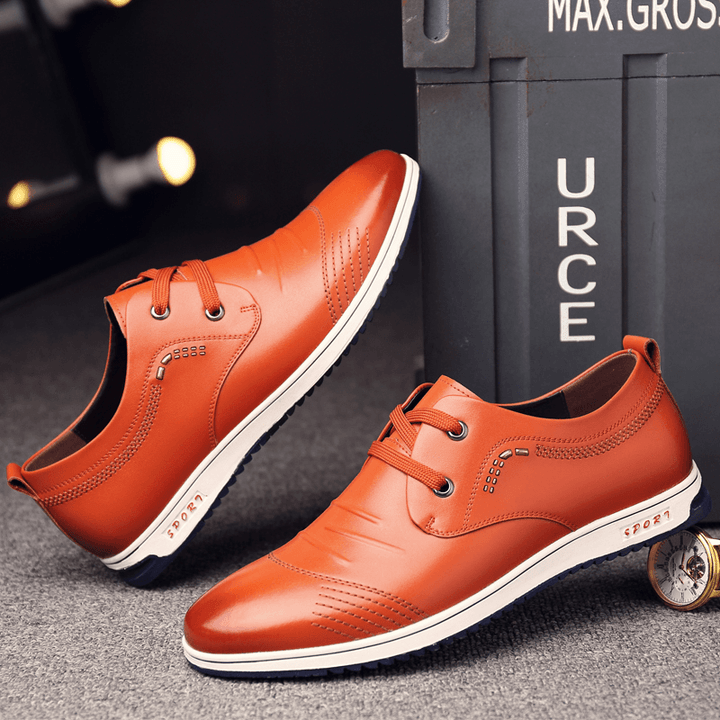 Men Non Slip Soft Casual Leather Shoes - MRSLM