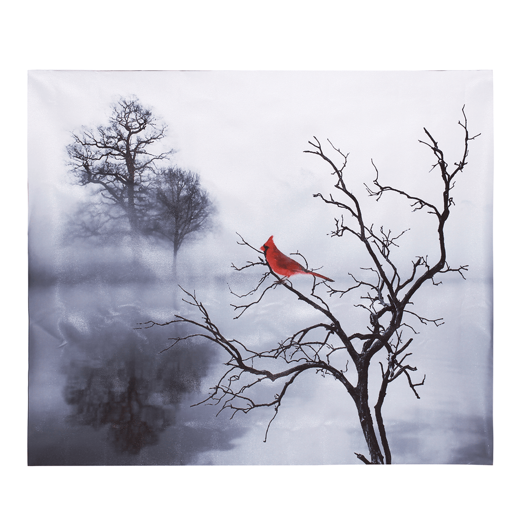 Modern Red Bird Tree Canvas Oil Printed Paintings Home Wall Art Decor Unframed Decorations - MRSLM