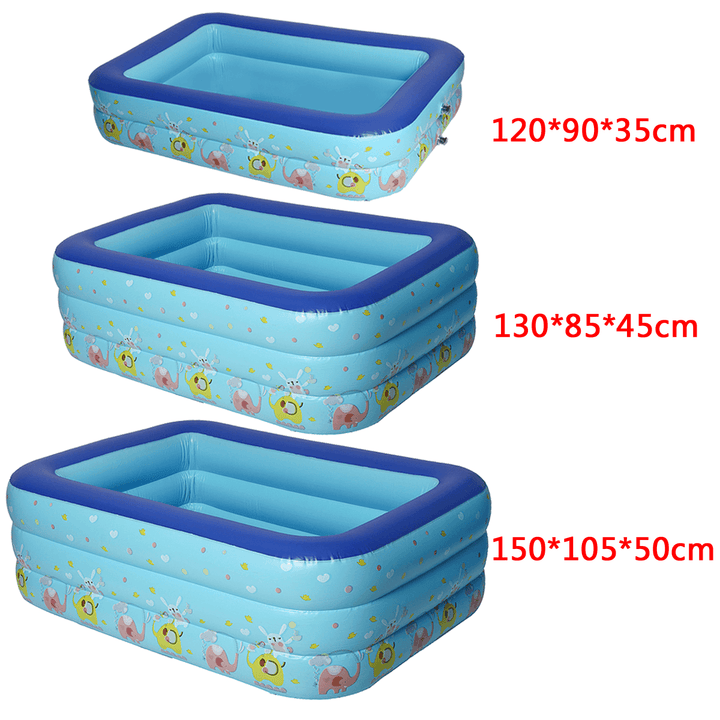 1-4 Persons Inflatable Swimming Pool Outdoor Summer Inflatable Pool Air Pump for Children Adult - MRSLM