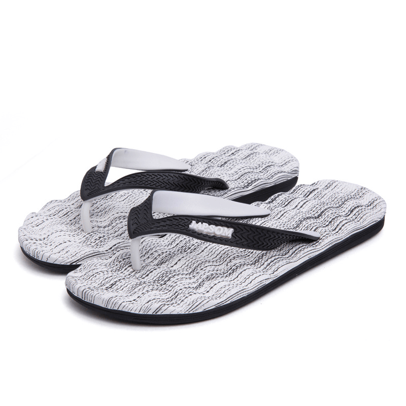 Men'S Casual Outdoor Beach and Indoor Home Clip Toe Slippers - MRSLM