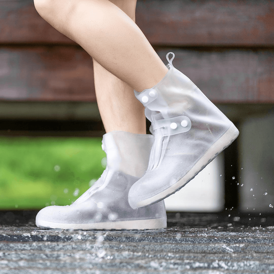 Zenph 1 Pair Portable Rain Shoe Covers Waterproof Reusable Transparent Boots Protector Men Women Outdoor Travel From - MRSLM