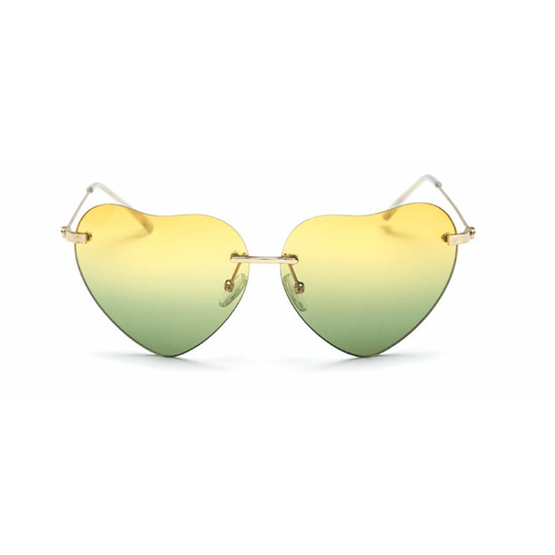 Woman Fashion Heart Shaped UV400 Sun Glassess Casual Outdooors Party Eyewear - MRSLM