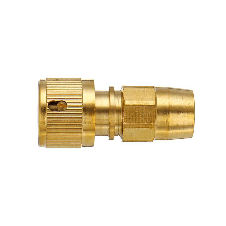 3/8'' Brass Hose Connector Copper Garden Telescopic Pipe Fittings Washing Water Quick Connector Car Wash Clean Tools Quick Connect Adapter - MRSLM