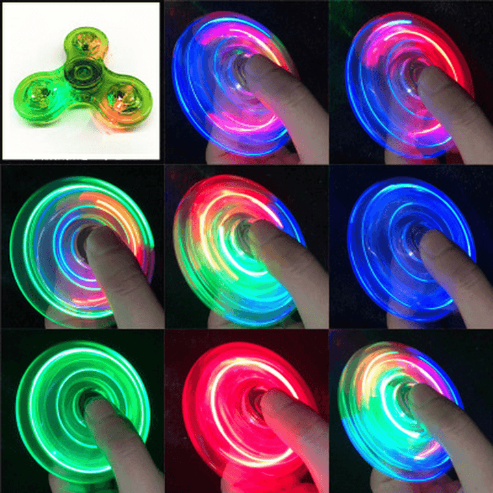 Transparent Crystal Plastic Fingertip Spinning Top - MRSLM