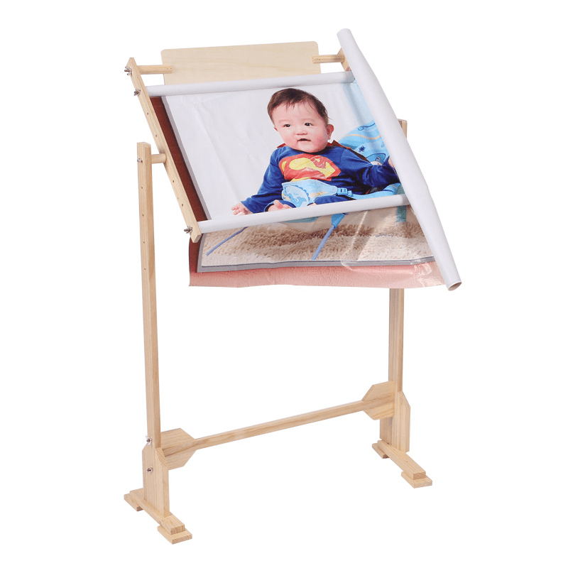 Solid Wooden Frames Table Cross Stitch Frame Embroidery Floor Stand for Needlework Sewing Handmade Tools - MRSLM