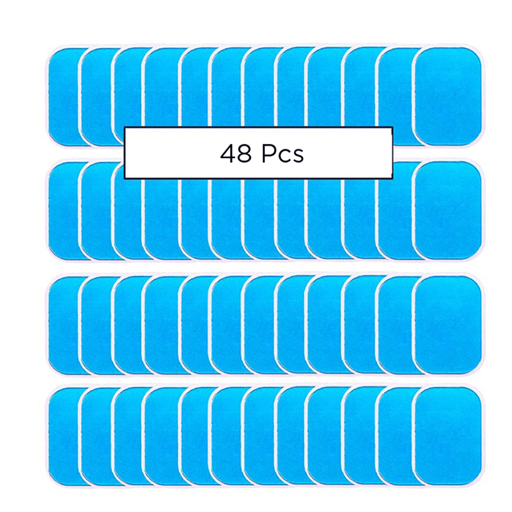 48PCS Gel Pads EMS Abdominal Muscle Trainer Stimulator Exerciser Pads Slimming Machine Accessories - MRSLM